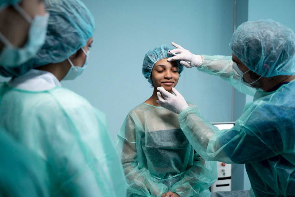 Dr. Giovanni Ferrando and surgical team in a CQC-registered operating theatre